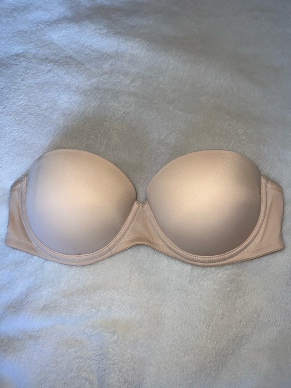 PINK Victoria's Secret Strapless Light Beige Molded Bra